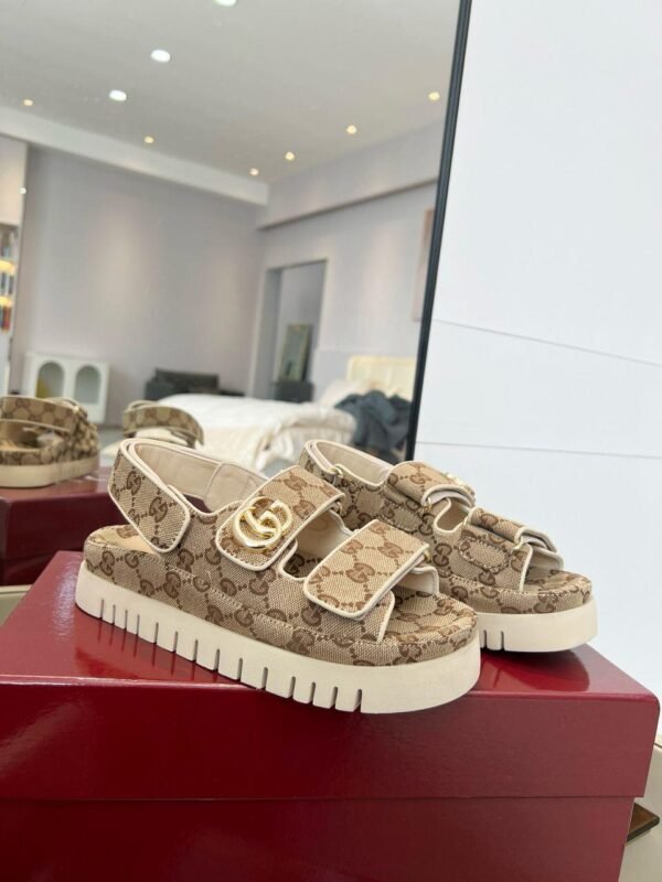 Gucci Sandale Marmont GG Beige - Slika 7
