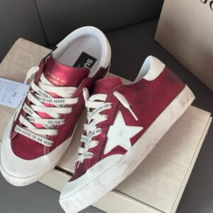 Golden Ball Super Star Dark Red / White star