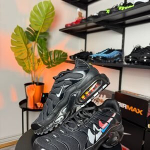 Nike Air Max Plus "Multi Swoosh Black/Bright Crimson"