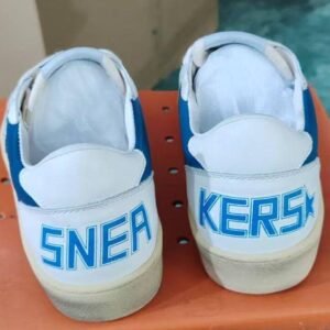 Golden Goose Ball Star LTD in nappa with turquoise leather star and white heel tab