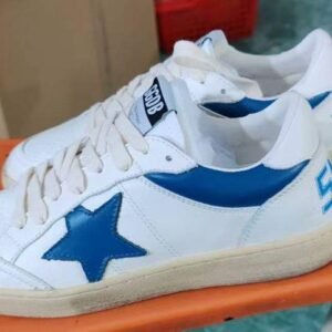 Golden Goose Ball Star LTD in nappa with turquoise leather star and white heel tab