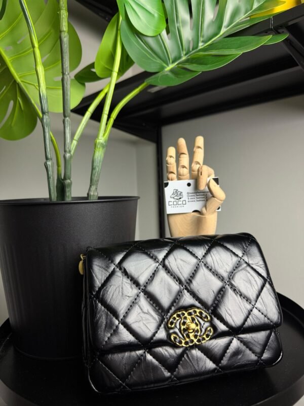 Chanel 22A Black On and On Chain Flap Shoulder Bag - Slika 4