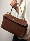 Balenciaga Rodeo wash-leather brown bag