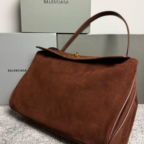 Balenciaga Rodeo wash-leather brown bag