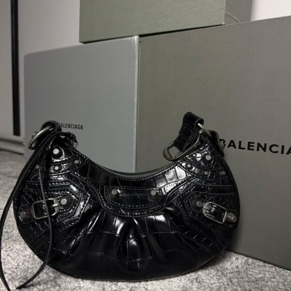 BALENCIAGA - LE CAGOLE XS LEATHER SHOULDER BAG