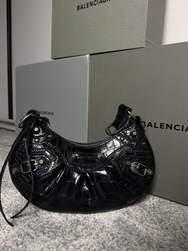 BALENCIAGA - LE CAGOLE XS LEATHER SHOULDER BAG - Slika 3