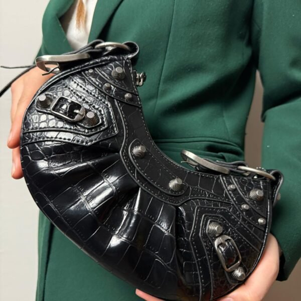 BALENCIAGA - LE CAGOLE XS LEATHER SHOULDER BAG