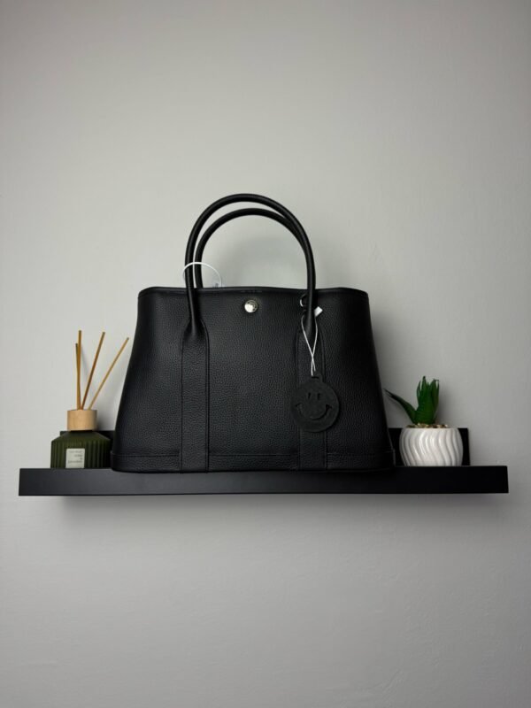 Hermes Black Negonda Garden Party 30 Palladium Hardware - Slika 4