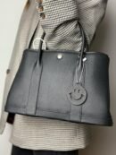 Hermes Black Negonda Garden Party 30 Palladium Hardware
