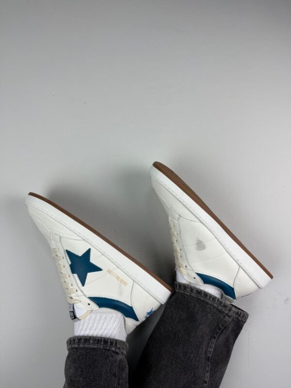 Golden Goose Ball Star LTD in nappa with turquoise leather star and white heel tab - Slika 4