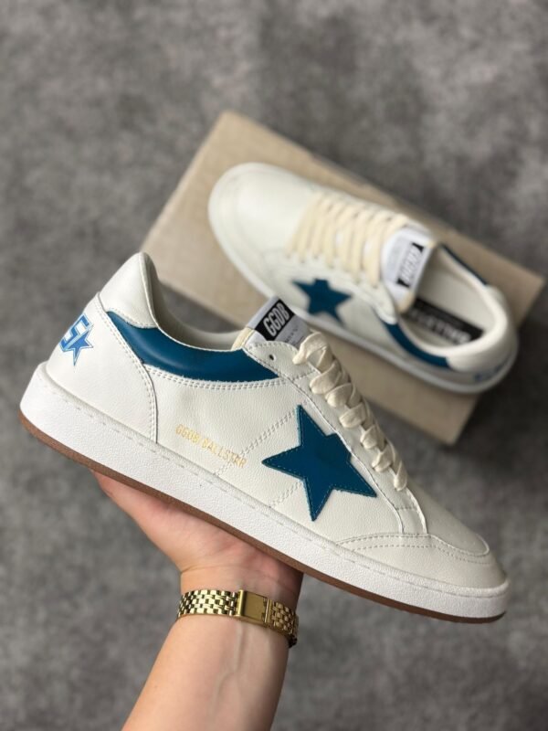 Golden Goose Ball Star LTD in nappa with turquoise leather star and white heel tab - Slika 3