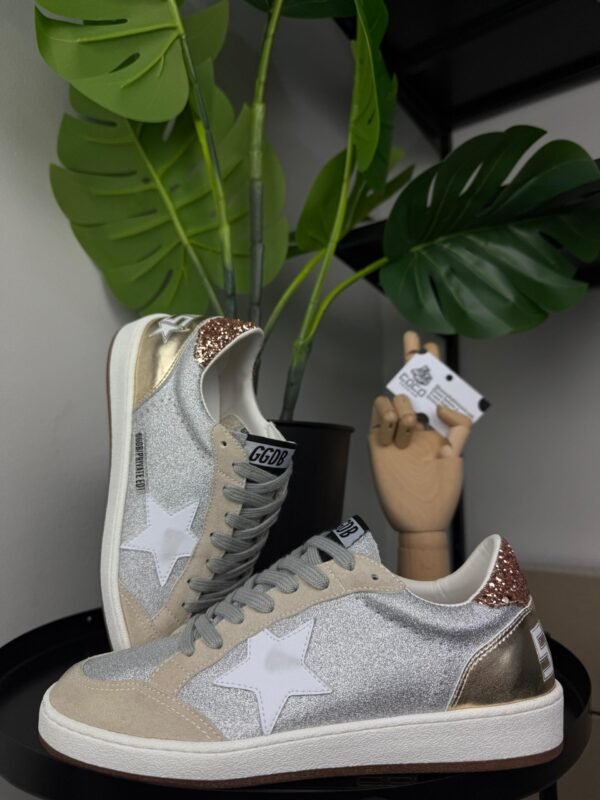 Golden Goose Ball Star White Golden / glitter / White Star - Slika 4