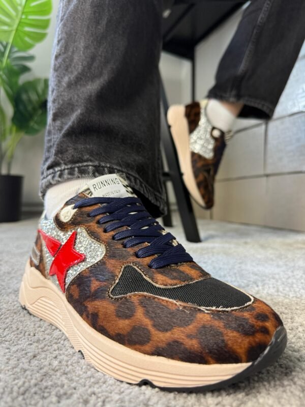 Golden Goose Running Sole Leopard / Red Star - Slika 3