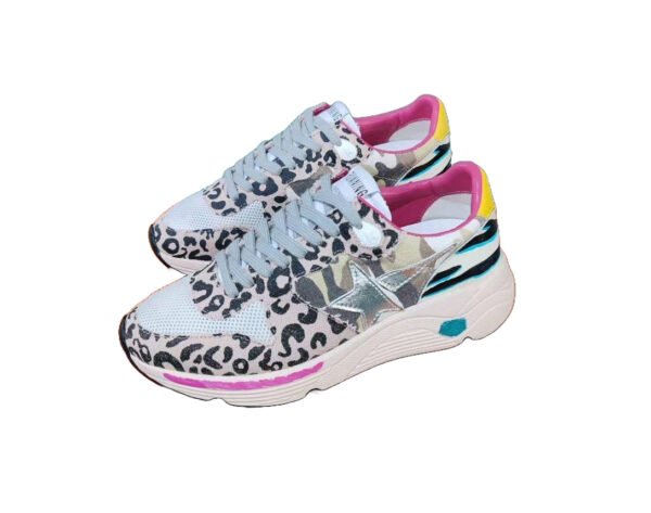 Golden Goose Running Sole mixed animal / Silver star