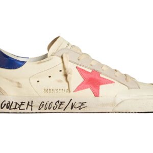 Golden Goose Hi Star Fuchsia star / Blue glitter
