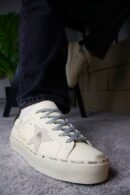 Golden Goose White/ Pink Back / Grey/ Light Blue laces