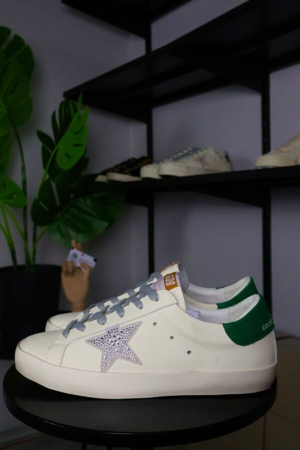 Golden Goose Creamy White/ Green Back/ Swarovski Star - Slika 3