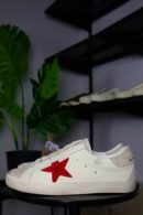 Golden Goose Distressed Leather Red Star