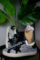 Golden Goose Silver Glitter / Black Star