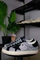 Golden Goose Silver Glitter / Black Star