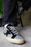 Golden Goose Silver Glitter / Black Star