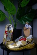 Golden Goose Gold/Red/White White Star