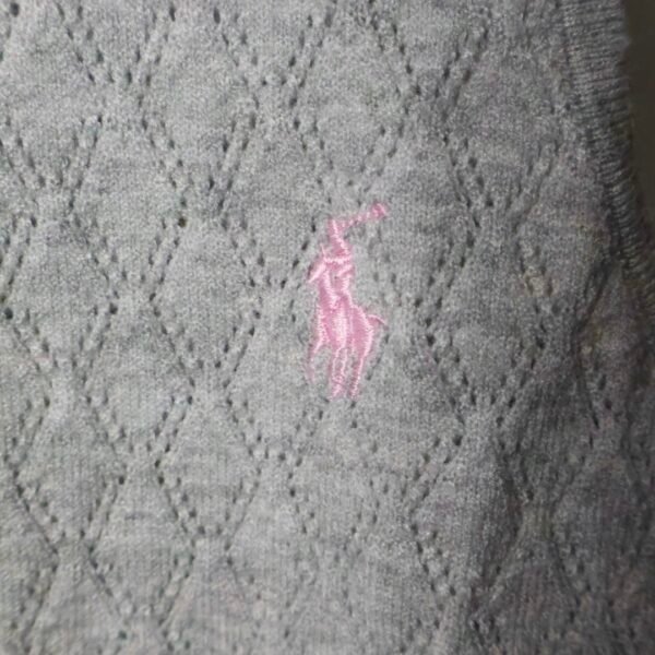 Majica Polo Ralph Lauren bez rukava, pletena, svijetlo siva