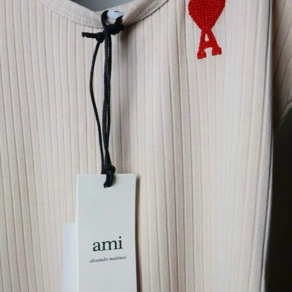 Ami majica bez rukava / Cream / Red Logo