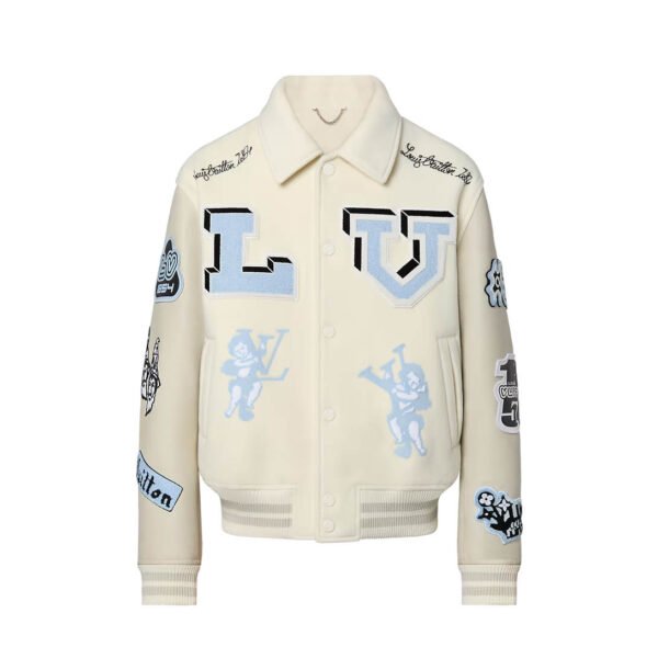 Louis Vuitton muška jakna Beige Cream w/patches