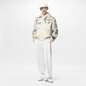 Louis Vuitton muška jakna Beige Cream w/patches