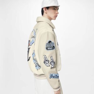 Louis Vuitton muška jakna Beige Cream w/patches