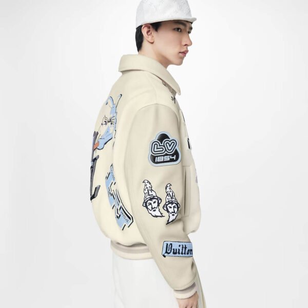Louis Vuitton muška jakna Beige Cream w/patches - Slika 3
