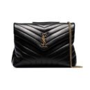 Saint Laurent Loulou Logo Plaque Medium Shoulder Bag