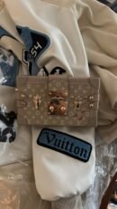 Louis Vuitton Monogram Reverse Canvas Petite Malle Shoulder Bag