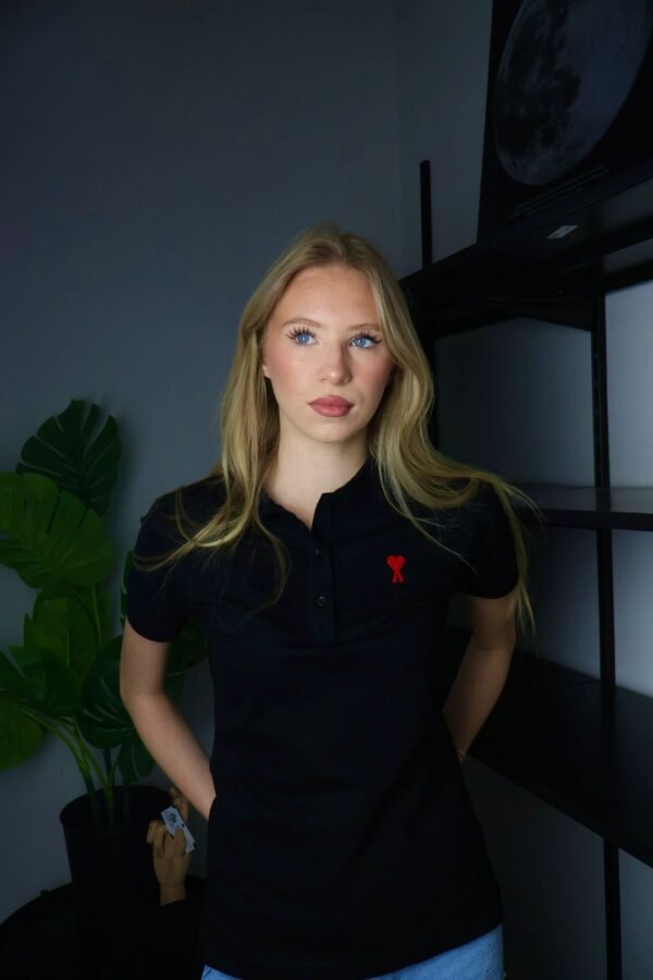 Ami majica / Black / Red Logo - Slika 2