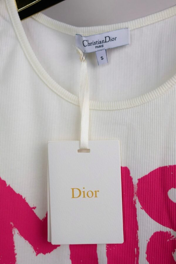 Dior majica bez rukava / White / Pink "Miss Dior" Logo - Slika 3