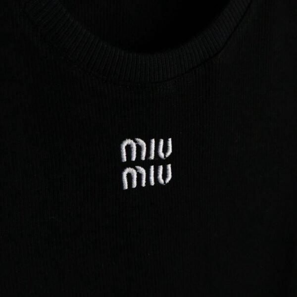 Miu Miu majica bez rukava / Black / White Logo