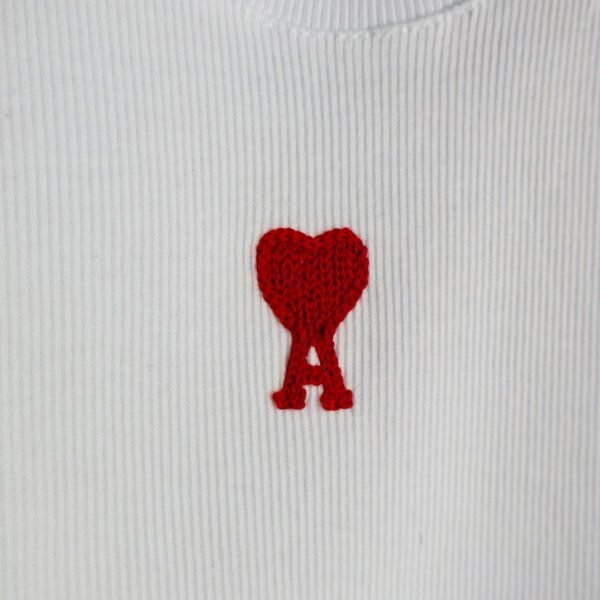 Ami majica bez rukava / White / Red Logo
