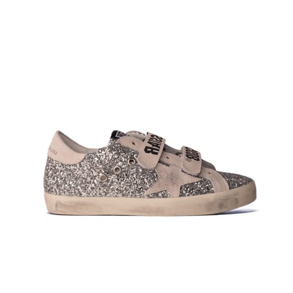 Golden Goose Old School Glitter Silver Pearl Star