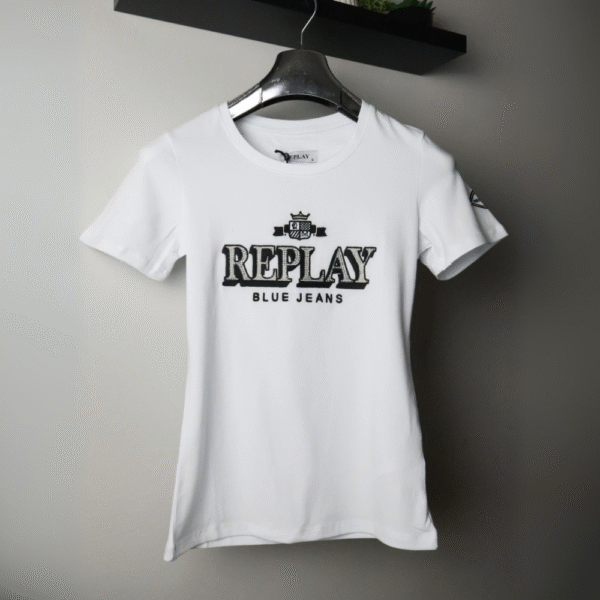 Replay majica / White / Black logo