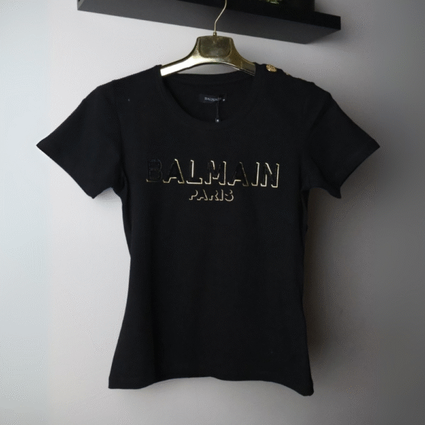 Balmain majica / Black / Black logo