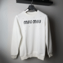 Miu Miu majice dugih rukava / White / Gold Logo