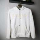 Balmain hoodie/ White/ Gold Logo