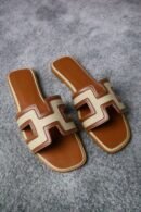 Hermes Oran Brown White