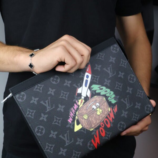 Louis Vuitton black cartoon logo bag