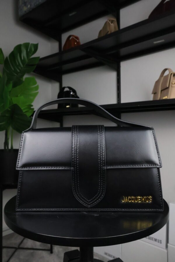 Jacquemus Black Leather Le Grand Bambino Structured Shoulder Bag - Slika 2