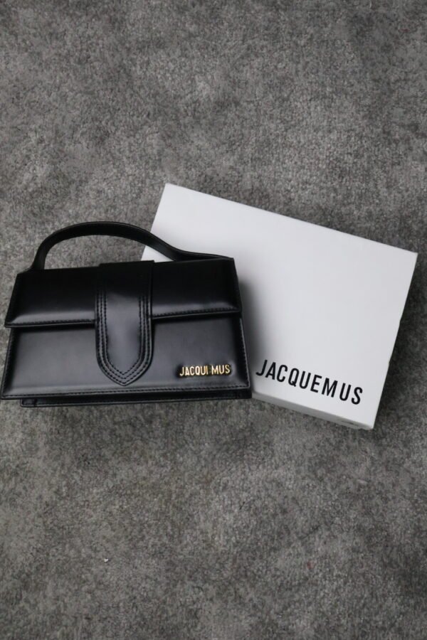 Jacquemus Black Leather Le Grand Bambino Structured Shoulder Bag - Slika 5