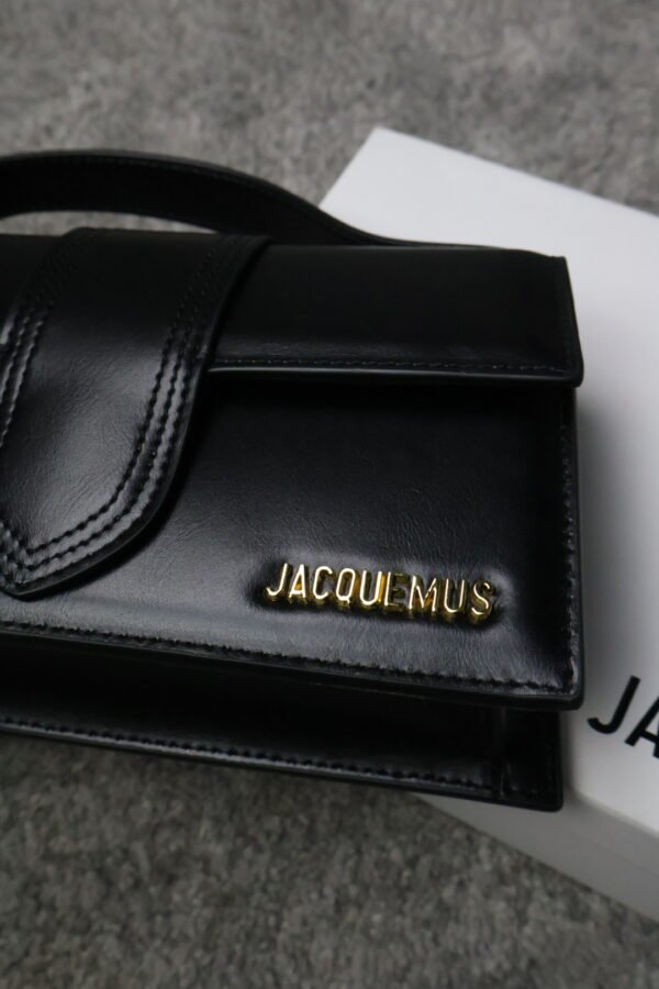 Jacquemus Black Leather Le Grand Bambino Structured Shoulder Bag - Slika 3