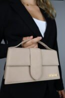 Jacquemus Soft Amber Leather Le Grand Bambino Structured Shoulder Bag