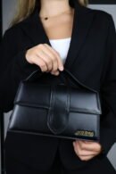Jacquemus Black Leather Le Grand Bambino Structured Shoulder Bag
